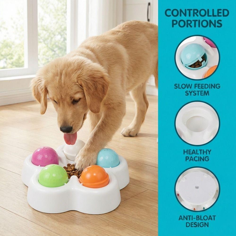 Интерактивные Умные Игрушки-Медленные Кормушки Устойчивое Основание Собака Прячущая Еду Миска Кошка Тарелка для Корма Кошки Миска