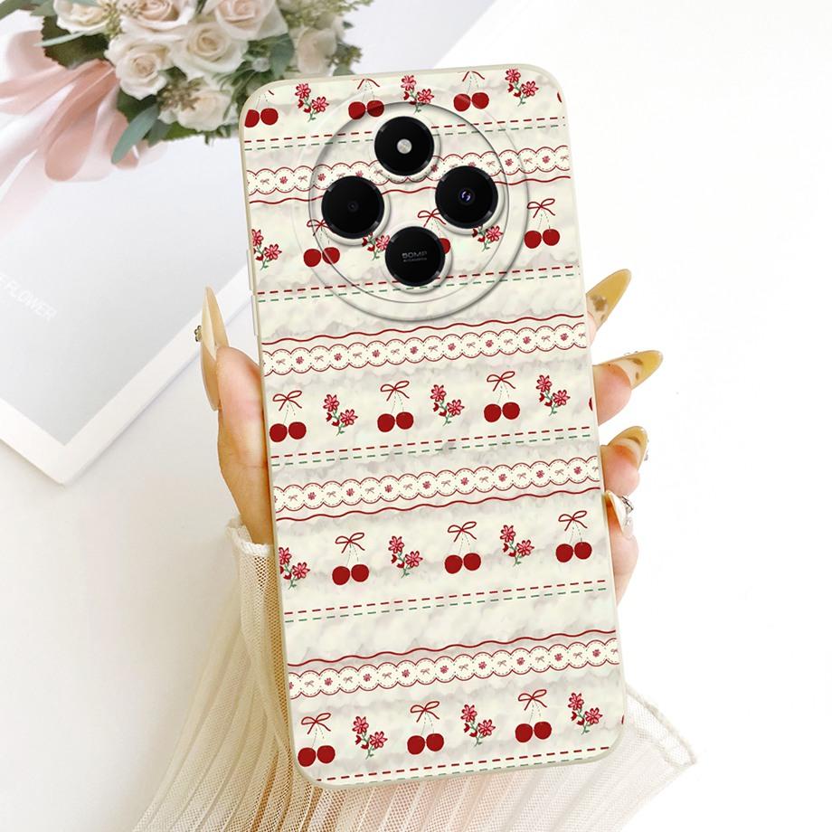 Luxury Fashion Painting Phone Case For Xiaomi Redmi 14C 4G Back Cover Liquid Silicone Soft Bumper For Redmi A4 14R 5G Poco C75