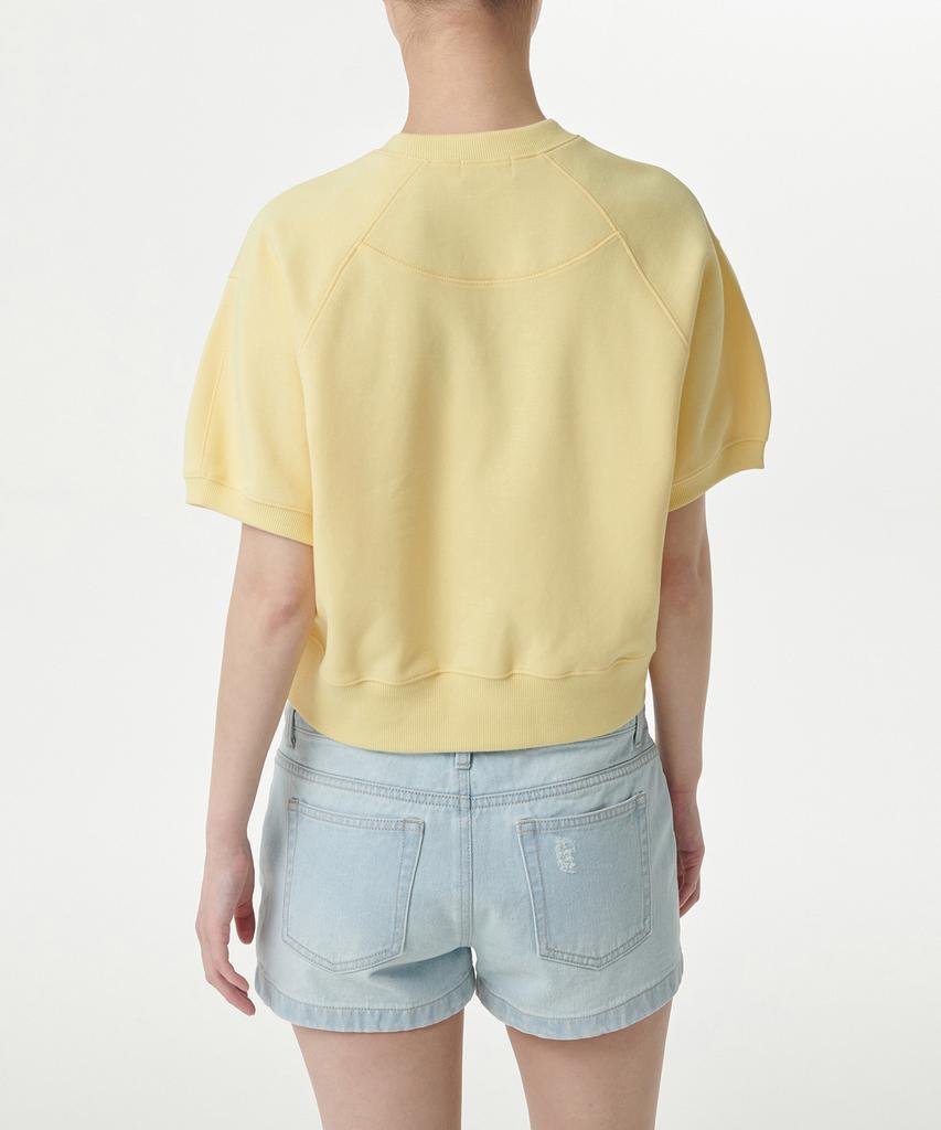 MUSINSA STANDARD WOMAN Women'S Double Knit Short Sleeve Sweatshirt [Butter]