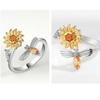 Вращающееся кольцо-подсолнух Кольцо-фиджет для женщин и девушек Регулируемое кольцо Снимающее тревогу и стресс Кольцо Рождественский ювелирный подарок