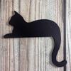 3/4Pcs Halloween Black Cat Decor Wooden Cat Silhouette Door Corner Decor Scary