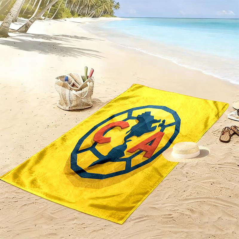 Club America Print Beach Towel, Large Soft Quick Dry Towel for Beach Camping Swimming