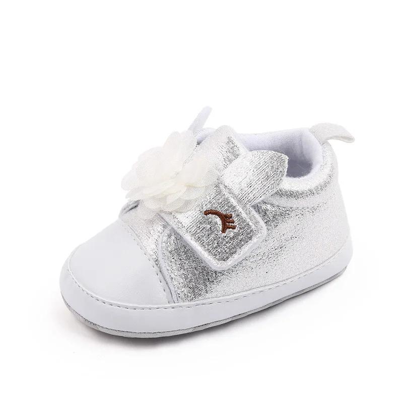 Infant Toddler Babies Boys Girls Shoes For Newborn Soft Sole Canvas Solid Footwear Crib Moccasins Letter Print Anti-Slip Shoes