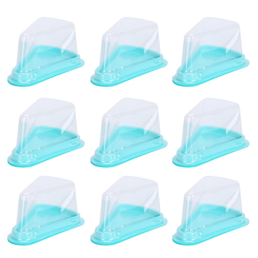 100Pcs Triangular Cake Holder Box Transparent PET Food Cupcake Packaging Container