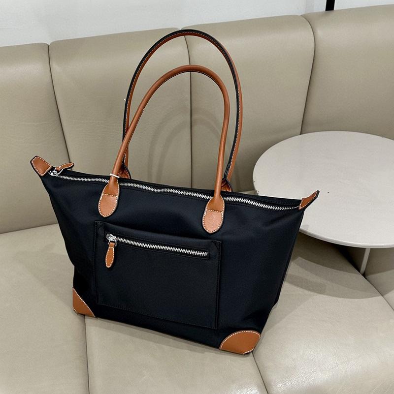 Неабразивная угловая сумка для пельменей, утолщенная, не мнется, сумка-тоут для поездок на работу из нейлона с кожаной наплечной сумкой для мам