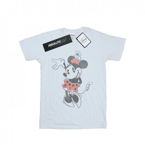 Disney Womens/Ladies Minnie Mouse Waving Cotton Boyfriend T-Shirt