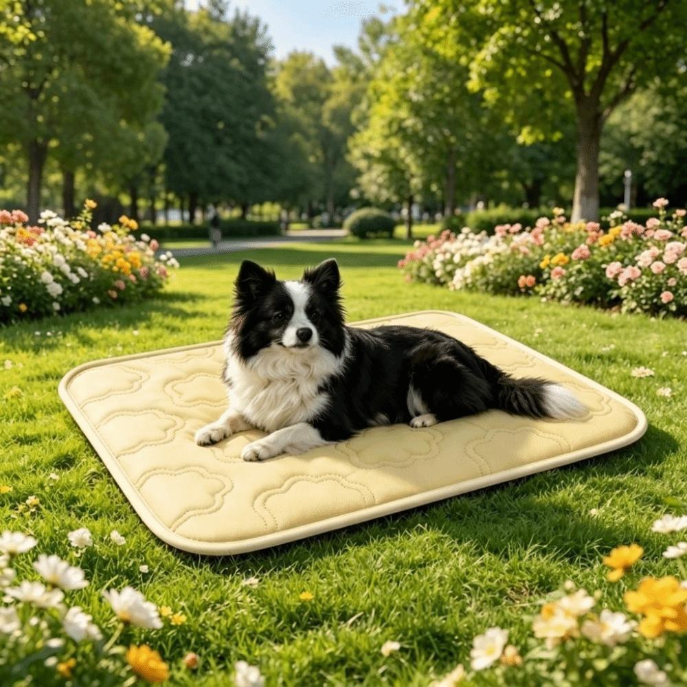 Breathable Dog Cooling Mat Folding Pet Sleeping Mat Portable Dog Sofa Cushion Car Travel
