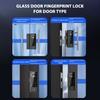 Умный замок Стеклянный дверной замок WiFi Дистанционная разблокировка TT APP Face Fingerprint Password IC Card Разблокировка