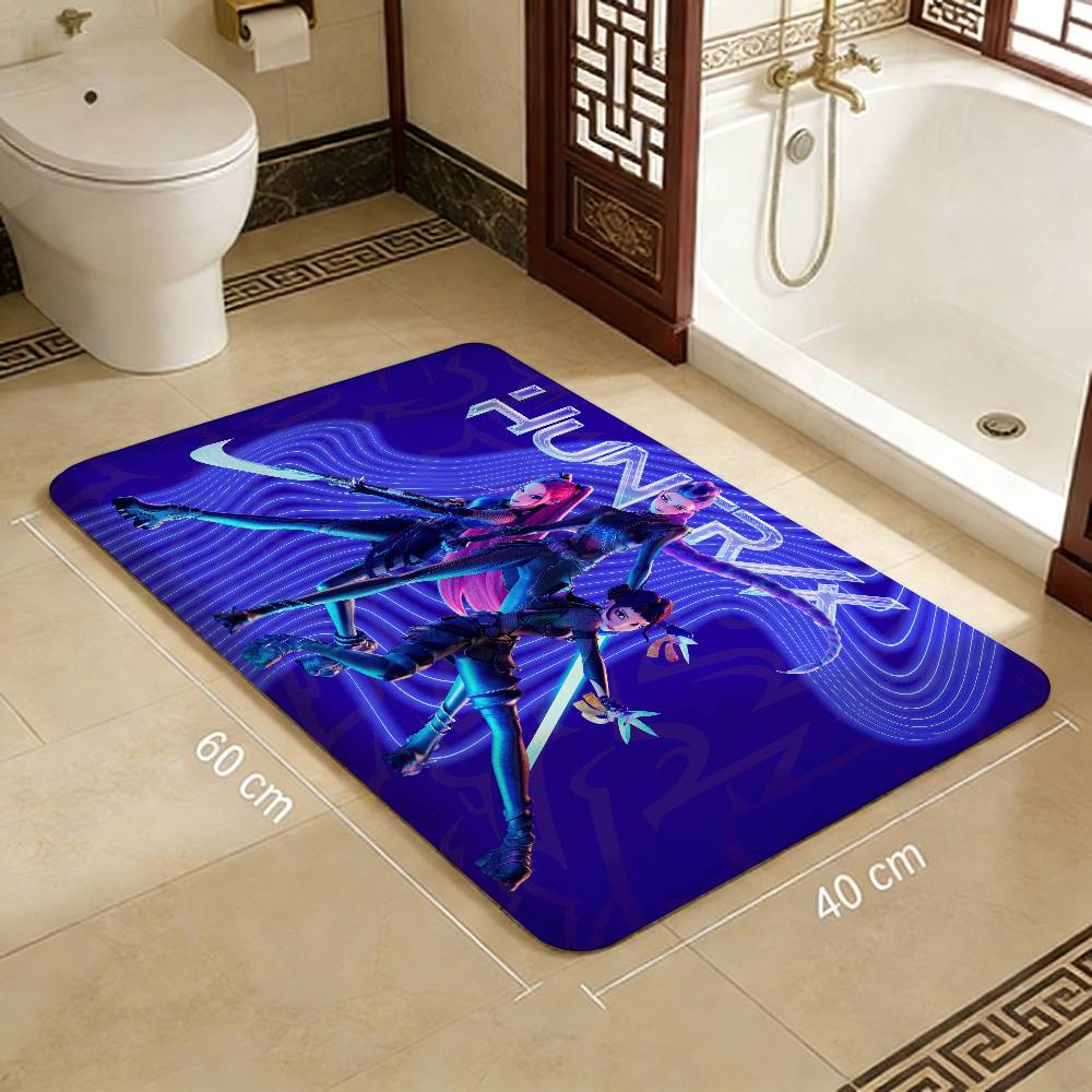 Kpop D-demon Hunters Hallway Carpet Washable Non-Slip Living Room Sofa Chairs Area Mat Kitchen Doormat Area Rug