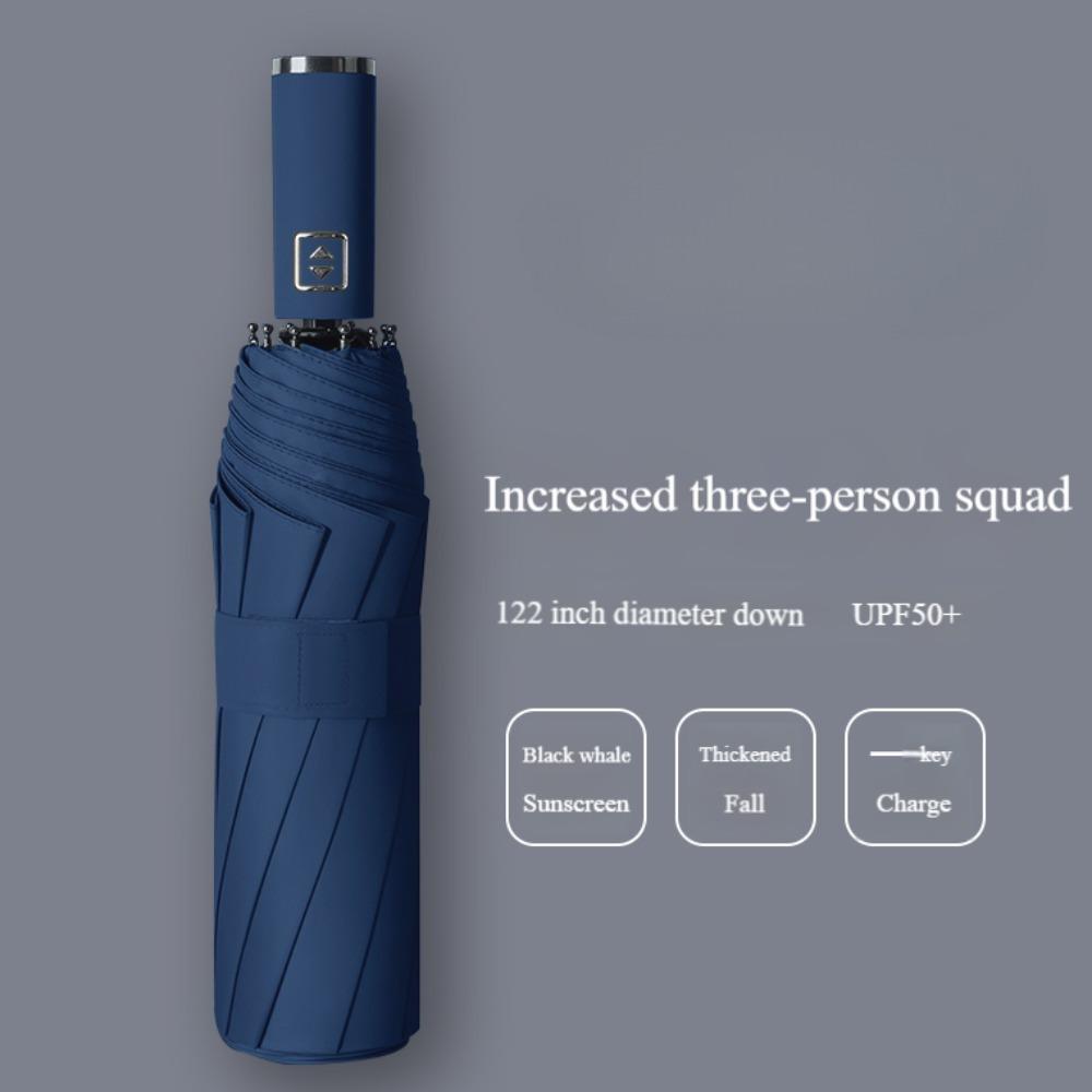 72 Bone Windproof Umbrella Anti-Storm High Quality Travel Umbrellas Black Coating Parasol Anti-Uv Sunscreen Folding Umbrella