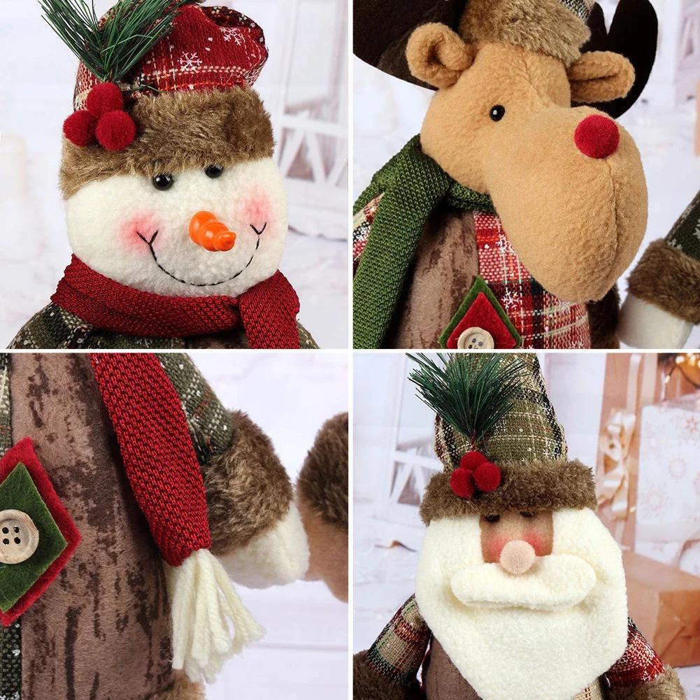 1 шт. Настольная кукла-олень Рождественские украшения Xmas Navidad Подарки С Новым Годом Коричневая кукла Санта-Клауса Рождественские украшения Декор для дома
