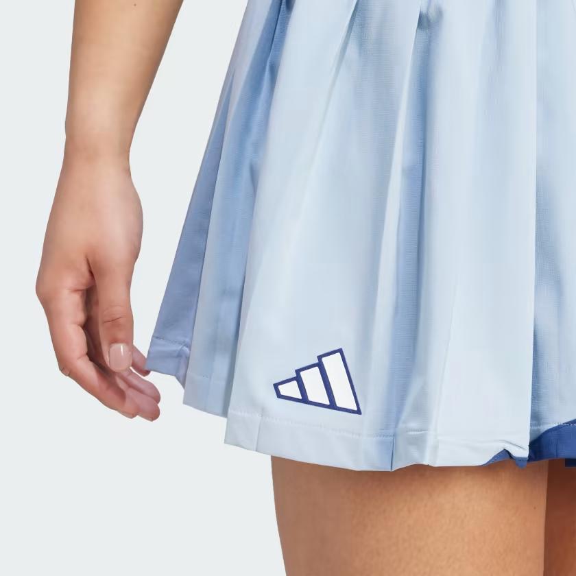 adidas Короткая повседневная юбка с буквенным принтом в стиле пэчворк, женская нижняя часть, синяя II8051