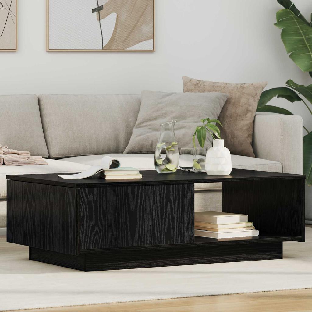 Coffee Table Black Oak Look 95 x 55 x 31 cm Wood Based Material