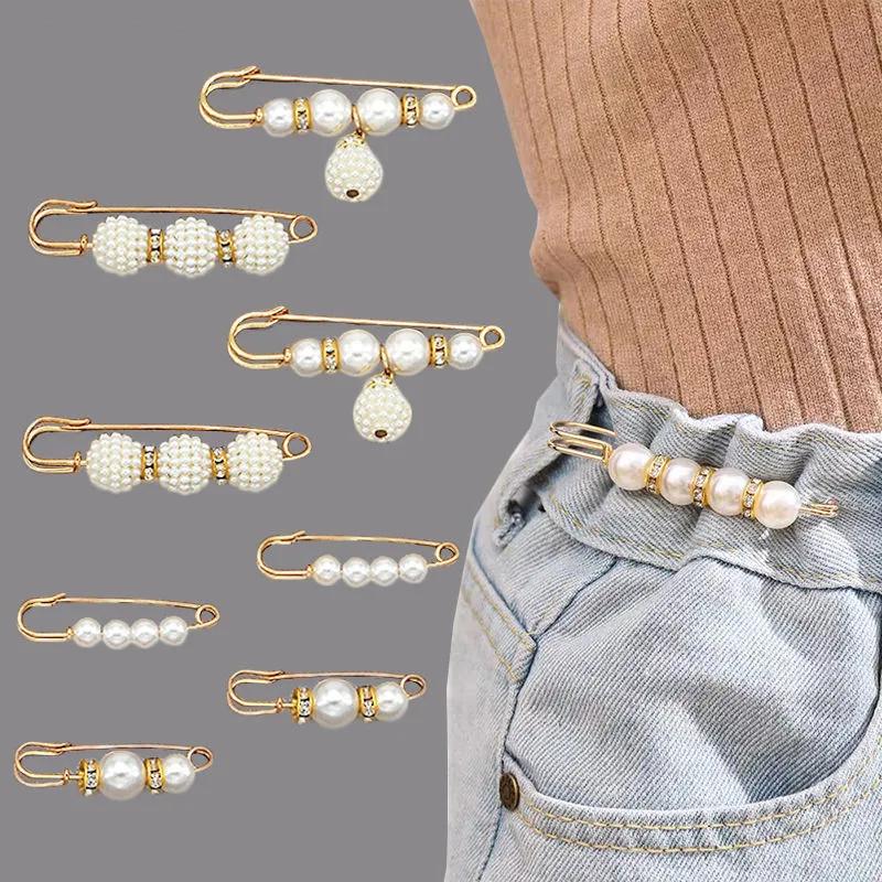 1/3/5Pcs Detachable Metal Pins Fastener Pants Pin Retractable Button Sewing-Free Buckles for Jeans Perfect Fit Reduce Waist