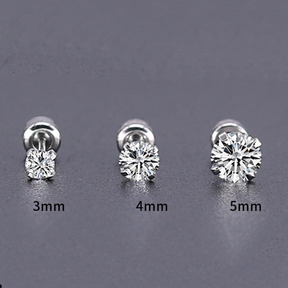 Женские серёжки гвоздики с цирконом