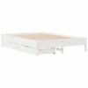 VidaXL Cadre de lit blanc 140x200 cm bois de pin massif, meuble de chambre à coucher, sommier, lit en bois, lit, lit double, 3301711