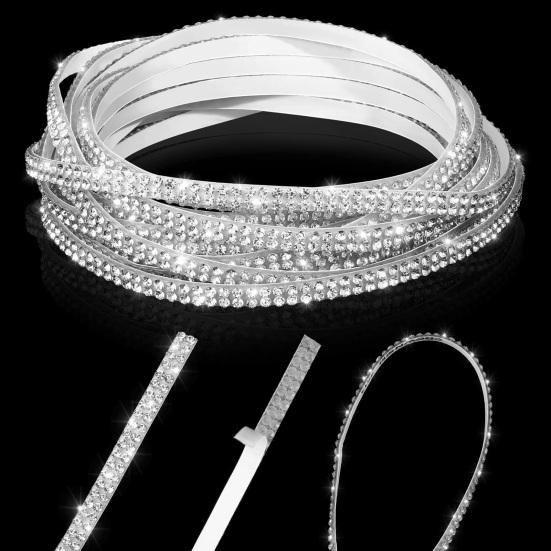 1 рулон, блестящие самоклеящиеся полосы со стразами для интерьера автомобиля, наружная декоративная полоса, аксессуары для ювелирных изделий своими руками