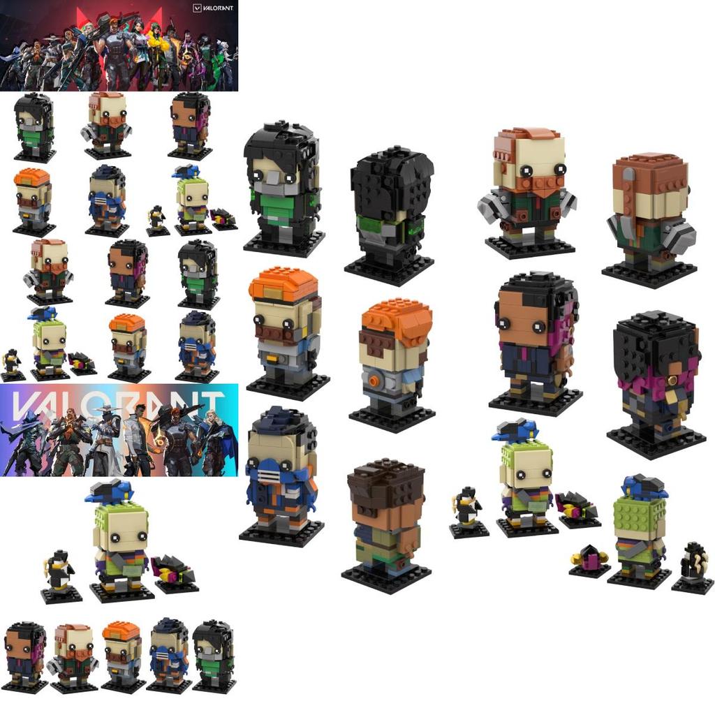 Gobricks Moc Valorant Контракт Голова Миниатюрная Фигурка Сборная Игрушка