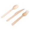 100pcs Disposable Wooden Spoon Knife Forks Biodegradable EcoFriendly Tableware Western Dessert Ice Cream Scoop for Party Picnic