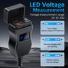 Монитор аккумулятора мотоцикла USB-зарядное устройство 6В-30В Светодиодный вольтметр QC3.0 PD20W Безопасность