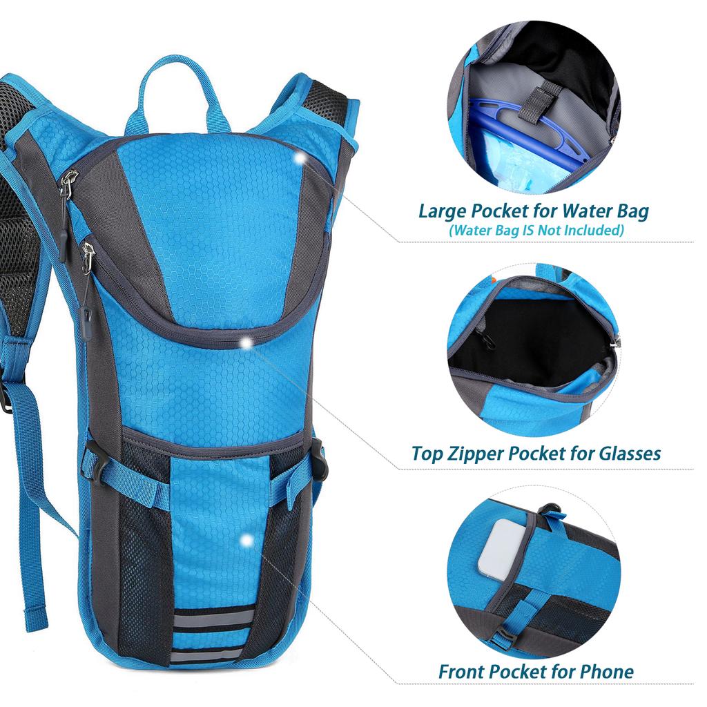 Рюкзак для гидратации, нейлоновый походный рюкзак, рюкзак с водным пузырем для езды на велосипеде, бега