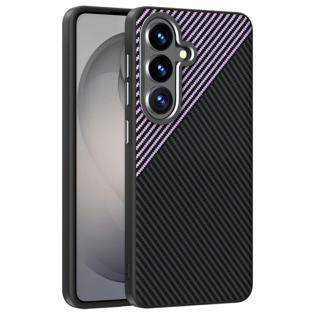 ABEEL For Samsung Galaxy S26 Magnetic Case Carbon Fiber Texture TPU PC PU Phone Back Cover