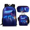 Classic Popular Novelty skibidi Toilet Man 3D Print 3pcs/Set Student School Bags Laptop Daypack Backpack Lunch bag Pencil Case
