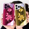 Сверкающий Розовый Ярко-Красный Зеленый Для iPhone 15 14 13 12 11 Pro Max X XS XR 7 8 Plus 2020 2022 SE Закаленное Стекло Чехол для Телефона