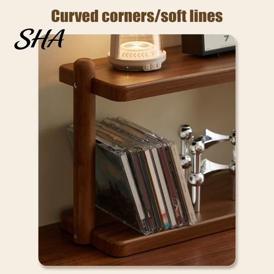 Compact Vertical Organizer for Dining Room 2-Tier Desktop Storage Rack, Wooden Space Saving Organizer, Strong Multipurpose Shelf Home Load-Bearing
