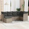 VidaXL Garden Lounge Set 6 Pcs with Grey Cushions Wicker 3217950