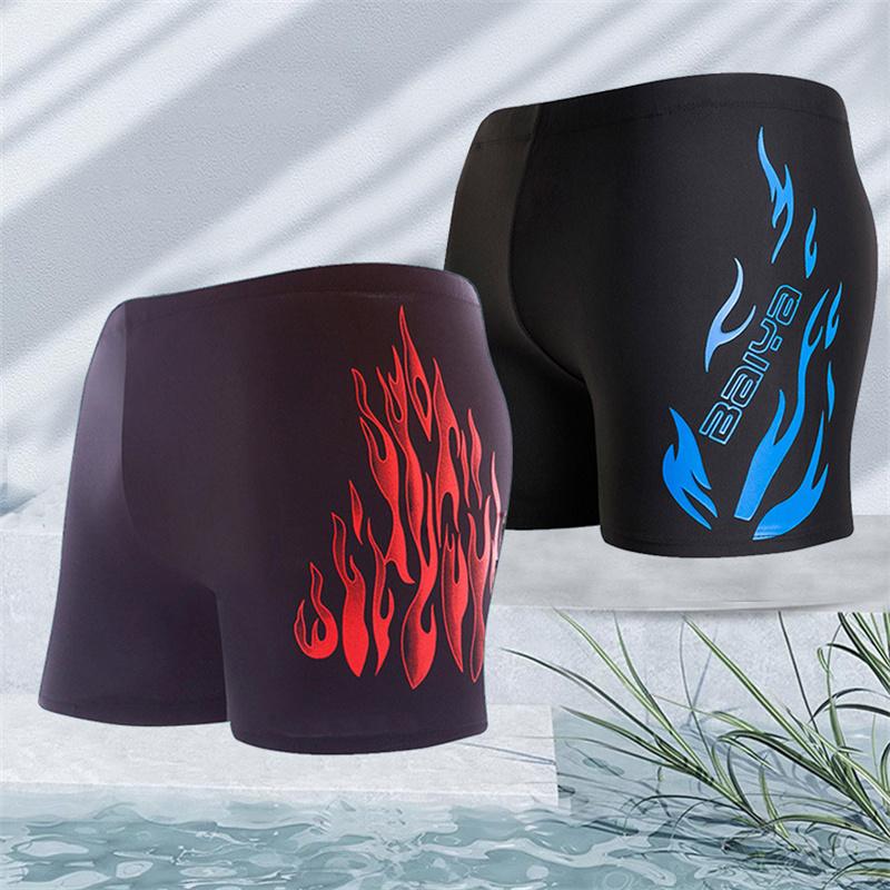 Breathable Highly Elastic Men's Summer Swim Trunks Men's Loose-Fit Hot Spring Shorts Men's Swimwear