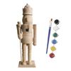 Yousheng Unfinished Nutcracker Soldier Wooden DIY Nutcracker Figure Unpainted Nutcracker Soldier Figurine for Christmas Decoration Craft Project