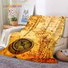 3D Ancient Nautical Chart World Map Compass Soft Flannel Blankets,Throw Blanket Comfortable Blanket for Picnic Beds Sofa Bedroom