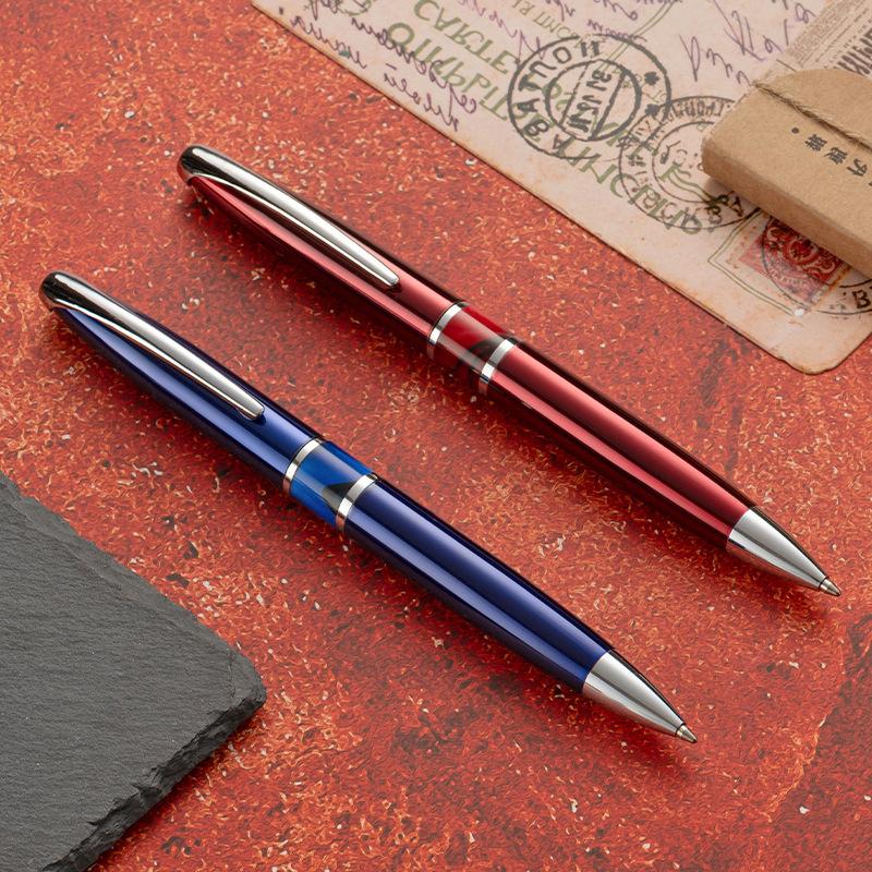 Креативный дизайн, высококачественная вращающаяся металлическая шариковая ручка 1,0 мм, для ежедневного письма в офисе и учебе, ручка для подписи