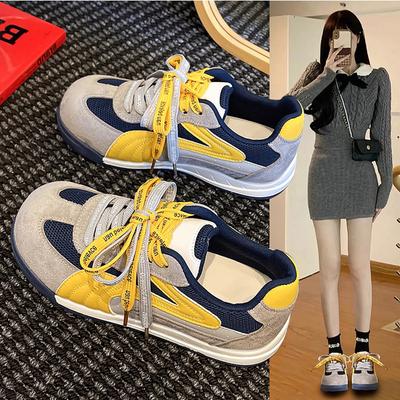 Популярные универсальные немецкие тренировочные кроссовки женские 2025 новые весенне-осенние сетчатые модные ins трендовые на плоской подошве повседневные спортивные туфли