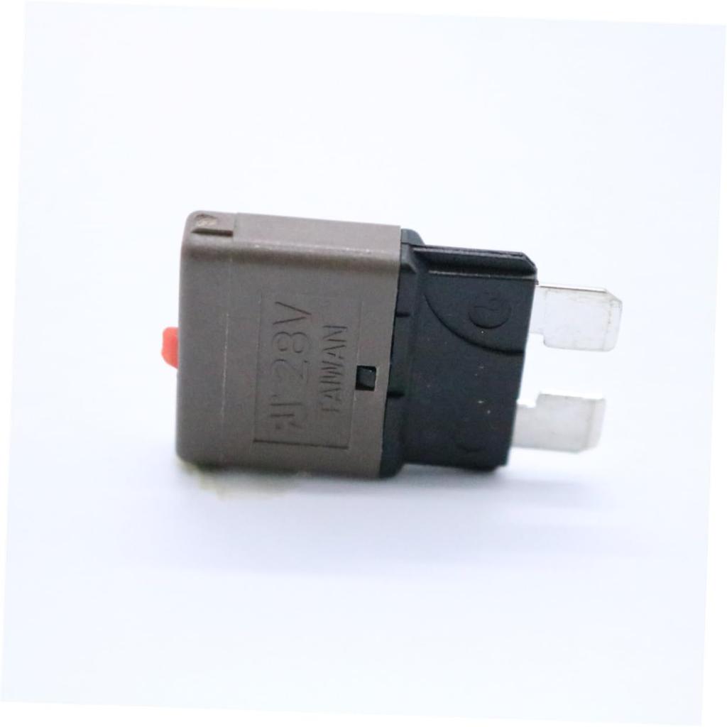 LALADEFIEE 7.5 Amp Resettable Fuse Mini Breaker Fuse Resettable Car Fuse 7.5 Amp Mini Breaker Fuse Brown