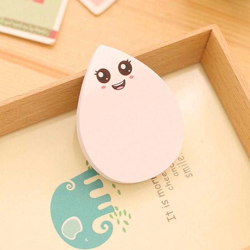 3Pcs Kawaii Water Drop Pad Post-it Sticky Bookmark Cute Stationery