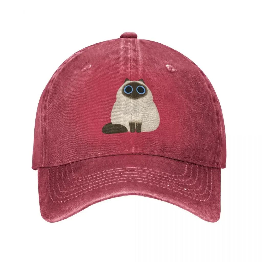 Бейсболки для гималайской кошки, модные джинсовые шляпы с эффектом стирки, регулируемая кепка для улицы, спортивная бейсболка, ковбойская шляпа