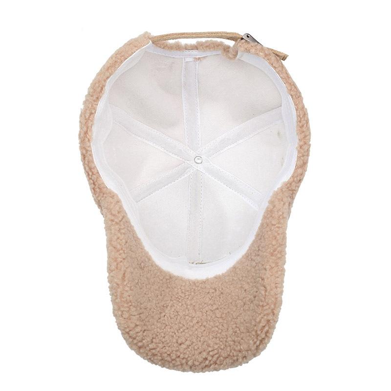 Зимняя мужская женская бейсболка с вышитыми буквами, теплая кепка из овечьей шерсти