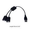 USB-разветвитель USB-папа на 2 USB-мамы Удлинительный USB-кабель Длинный USB Y-разветвитель