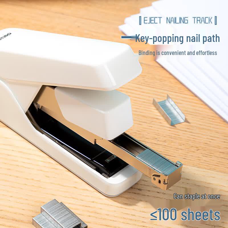 Deli 55-Sheet Labor-Saving Flat Stapler