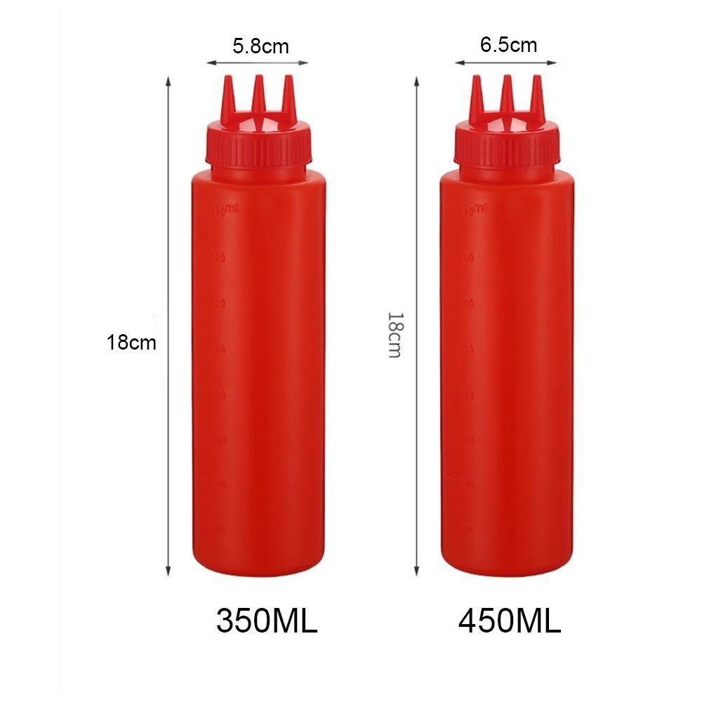Градуированная бутылка для соуса с тремя насадками, соусники, новые бутылки для выдавливания