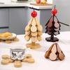 Christmas Tree Coaster Set of 3 Heat Insulation Mat for Water Cups Teapots Dining Plates Wear-Resistant Anti-Scalding Table Protection