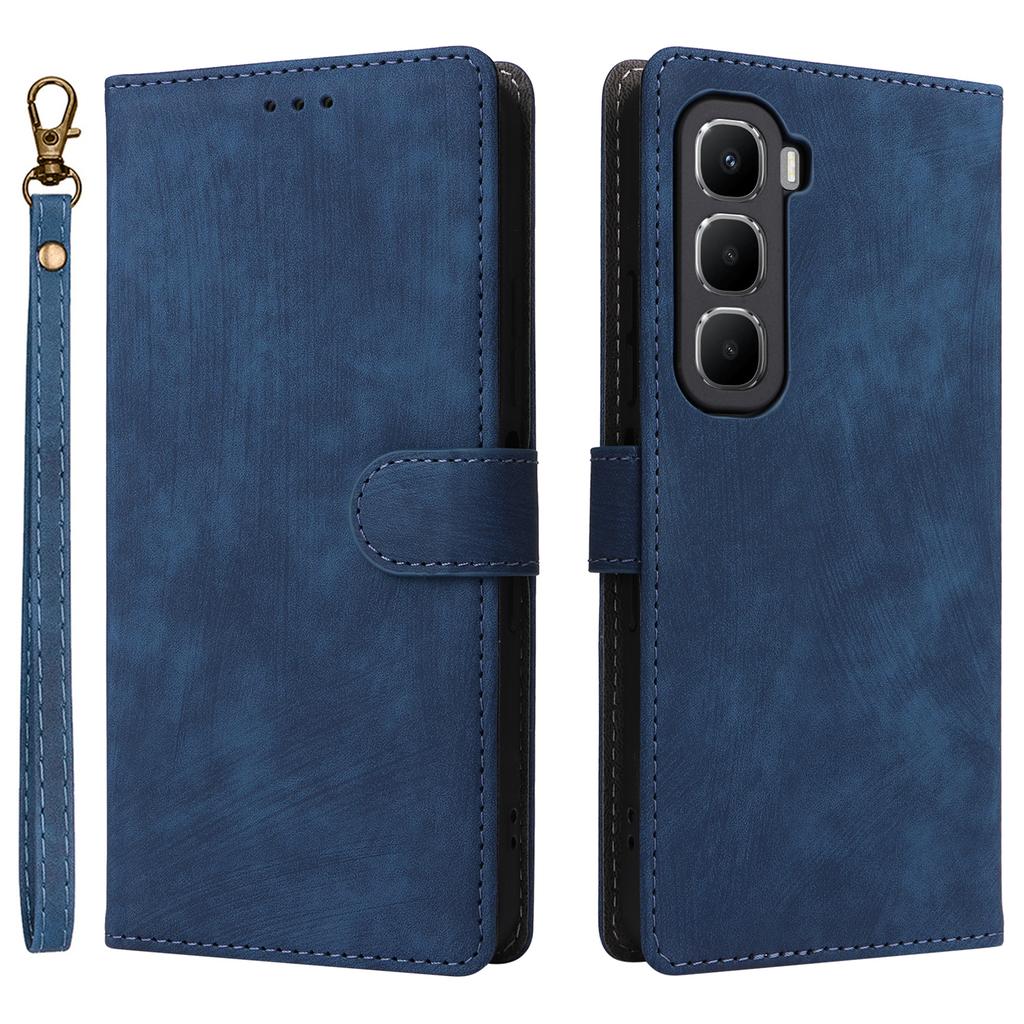 Для Infinix Hot 60 5G/Hot 60i 4G Чехол-кошелек с RFID-блокировкой из искусственной кожи, чехол для телефона-подставка с ремешком