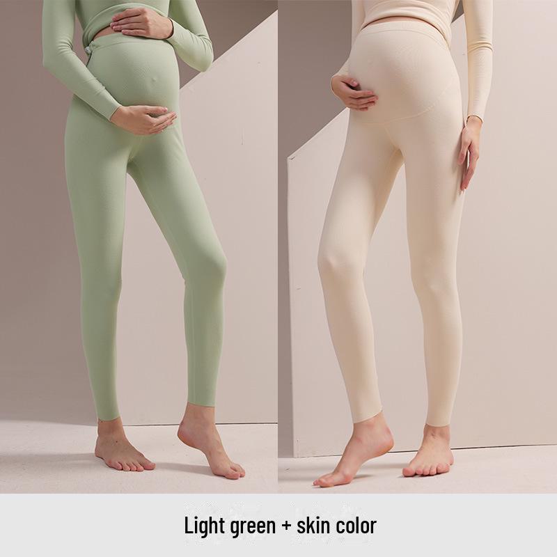 Теплые флисовые леггинсы большого размера для беременных женщин: Пижамные штаны подходят для раннего и позднего периода беременности, на осень и зиму