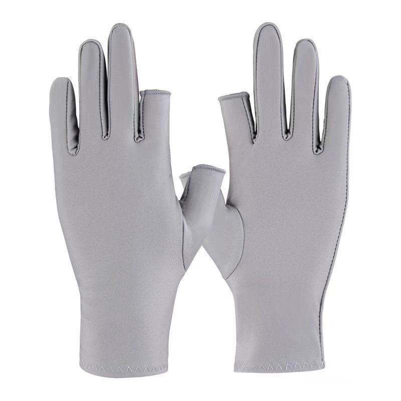 Женские перчатки для защиты от солнца, защита от ультрафиолета, летние тонкие, для вождения, езды на велосипеде, для автомобиля на аккумуляторе, нескользящие, с сенсорным экраном, однотонные перчатки Ice Silk