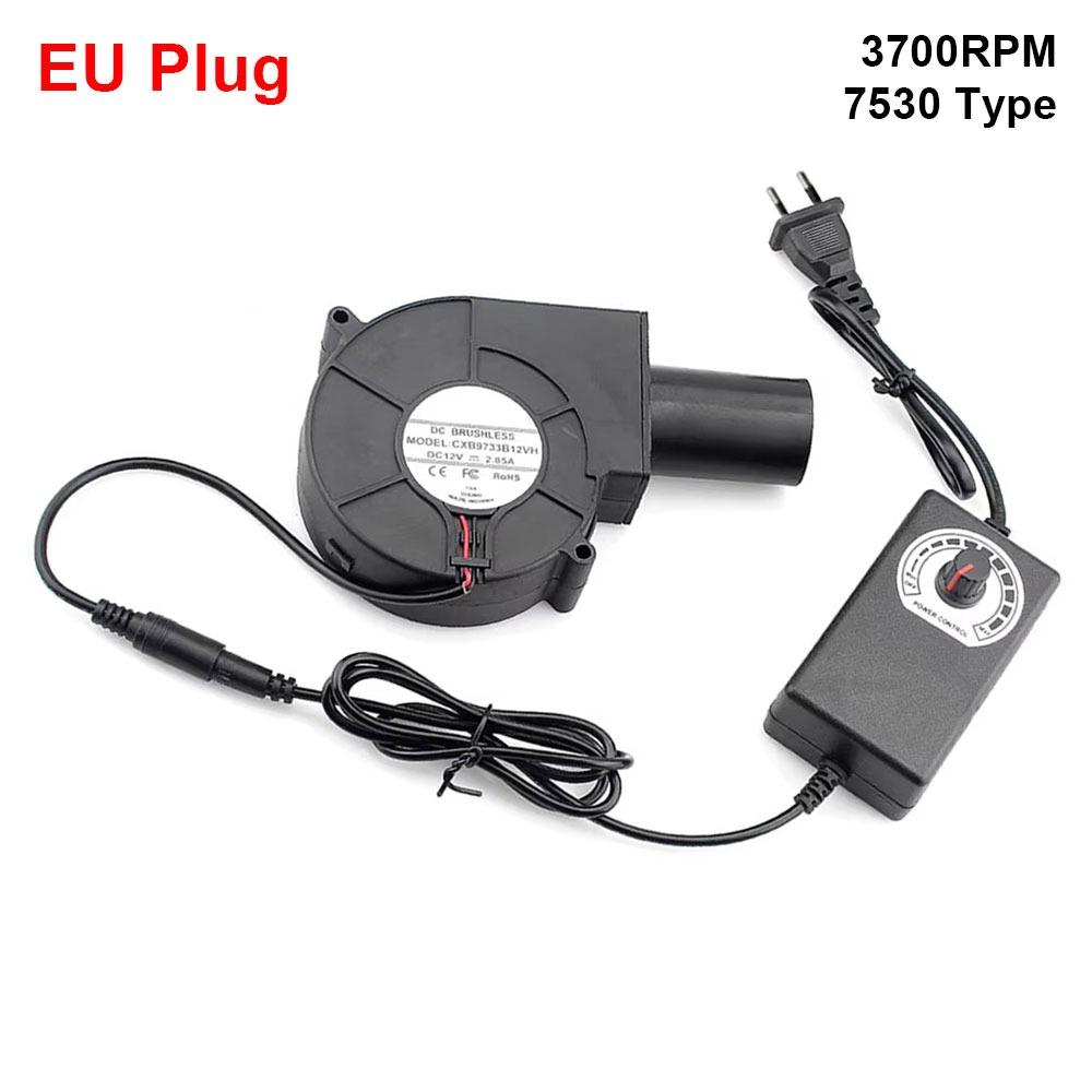 1 шт. с регулятором скорости Воздуходувка для барбекю 3700 об/мин Вентилятор для барбекю Прочная воздуходувка