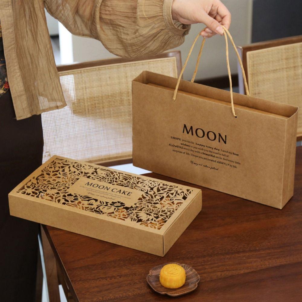 8 сеток Лунный пряник Праздник середины осени Коробка ручной упаковки Коробки для лунного пряника Подарочная коробка Фестиваль