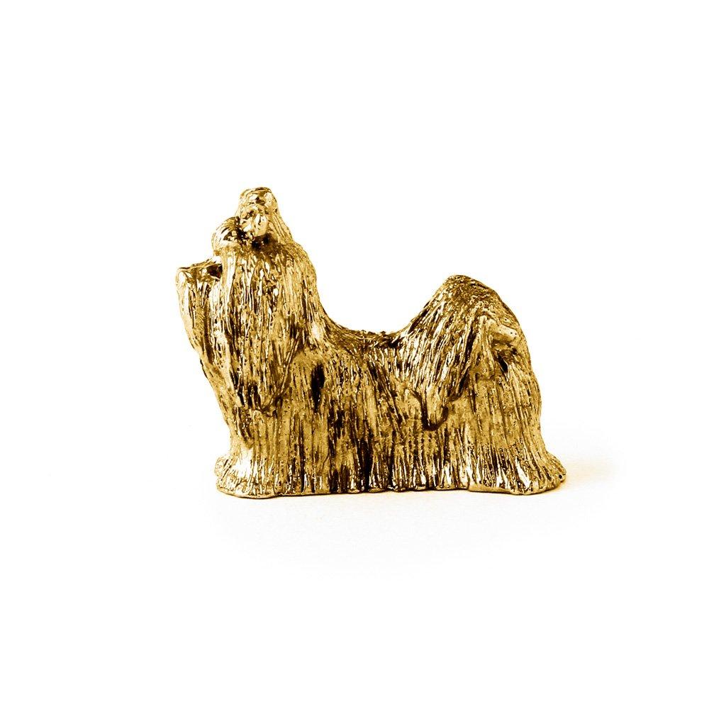 Коллекция фигурок собак британского искусства из мальтийской породы с позолотой 22 карата