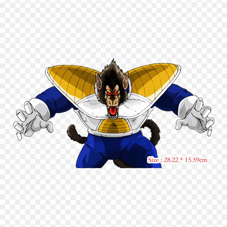 Patches For Clothes Bag Iron On Thermal Stickers Vegeta Goku Pattern Washable Heat Transfer